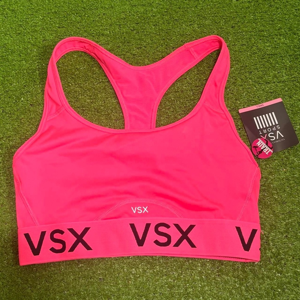 NWT Victorias Secret VSX Sport Size S Player Razorback Sports Bra